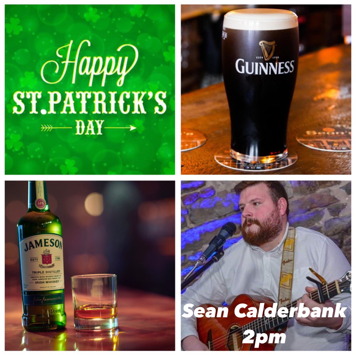 🍀HAPPY ST PATs🍀 enjoy the Craic with Sean Calderbank from 2pm🎸 there’s plenty of Guinness, Jameson’s and stout to get you all in the mood🍻 No distractions as we are proud to have no TV’s so there won’t be a football match in site! #StPaddysDay #PaddysDay #stpats #vaults