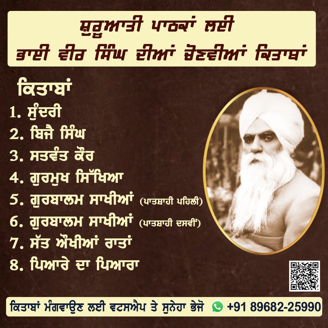 This is a special collection of 8 books by Bhai Vir Singh ji for beginners.