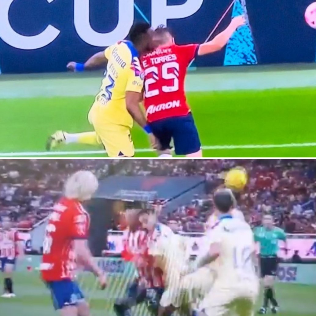 🟥Cabezazo sobre Quiñones= Roja por doble Amarilla a Lalo Torres 

❌Cabezazo sobre el Piojó Alvarado= No se marcó nada 

Sin comentarios 🤐