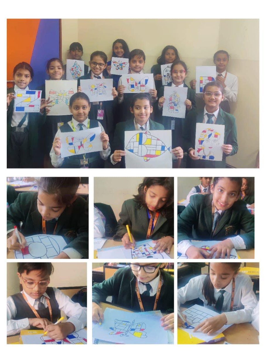 The Piet Mondrian art activity proved to be an engaging and educational experience for our classes. Through their own Mondrian-inspired compositions, students had an opportunity to experiment with color and shapes, fostering their creativity and artistic expression.#pietmondrian