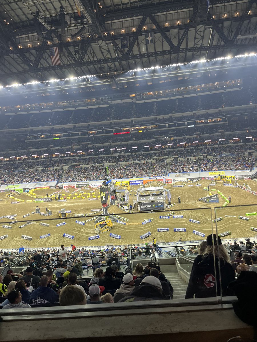 Spent some time in the shop today, then went to SuperCross with @JonesieGrant. Thanks @LaurenAlbano for setting us up with a suite! We had a lot of fun!