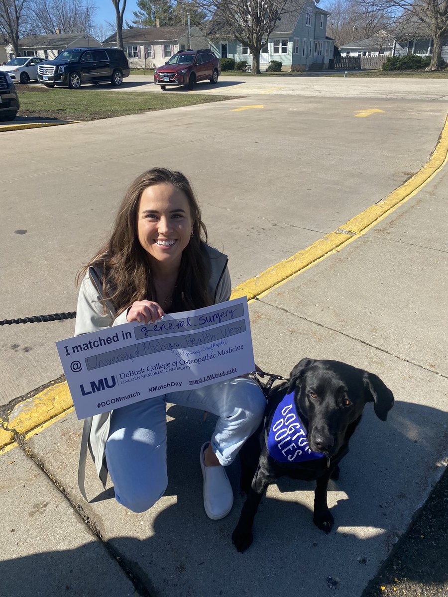 BethanyDoles's tweet photo. Still can’t believe I can say that I matched into general surgery at UMH-West in Grand Rapids after being late to the surgery game and dual applicant. What a wild ride! More importantly, my husband is back stateside from deployment and will be back next week 🥹🤍 #Match2024 https://t.co/gIVxp9cVyu
