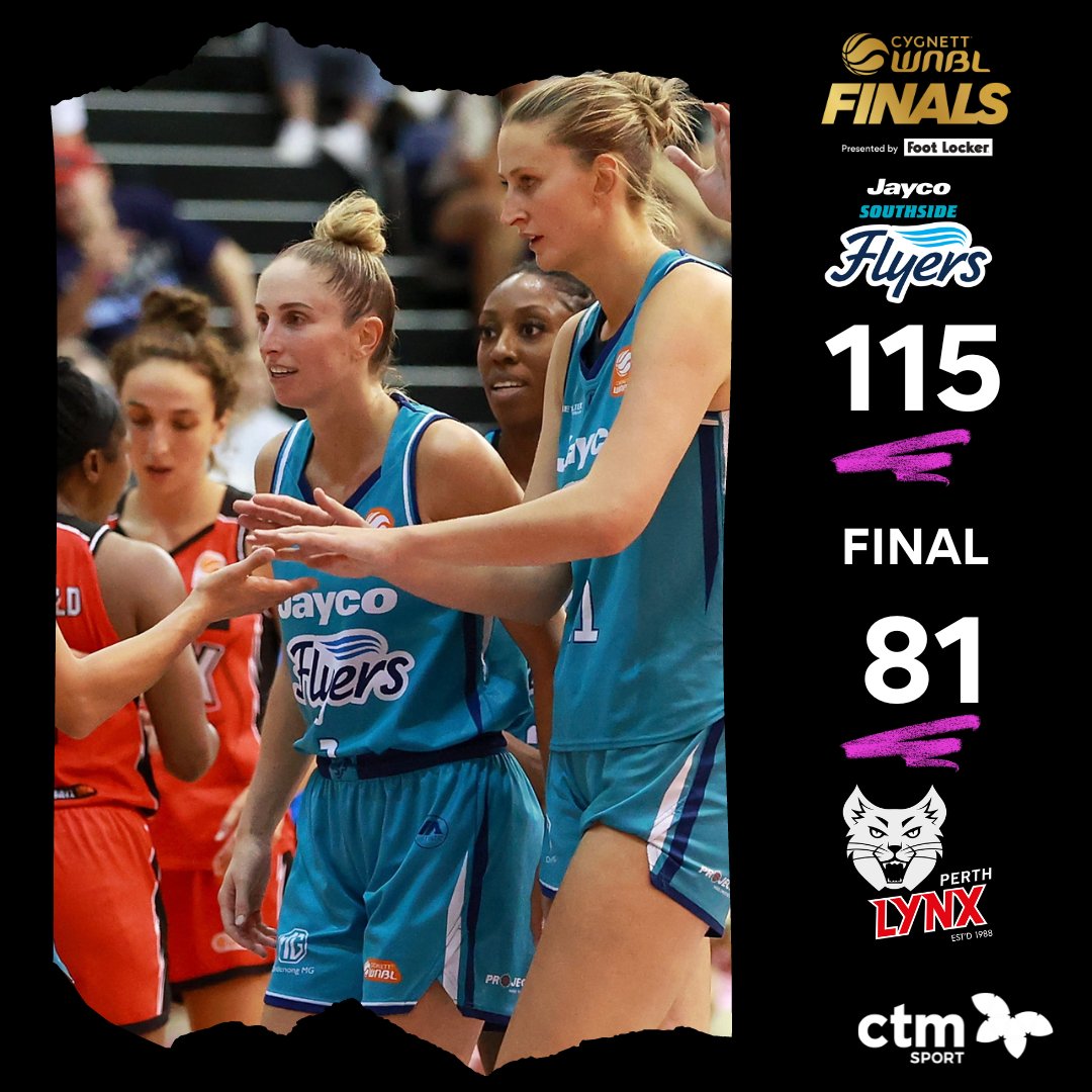 The Southside Flyers have come away with a convincing win against the Perth Lynx to be crowned your Cygnett WNBL 23/24 Champions! 👑 🏀 Box Score: bit.ly/48ZMyTo #WNBL #OurTimeIsNow #WNBLFinals presented by Foot Locker Australia.