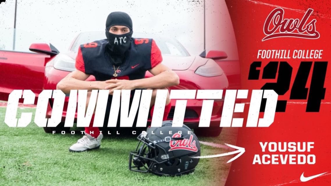 Yousuf_Acevedo9's tweet photo. After a long and thoughtful process with @BrandonYounger I have decided to commit to Foothill College π€π½π€ #LoopNation #GoOwls #Committed
@Rmorris525252 @OwlFootball_ @BrianMulder4 https://t.co/VI4XY62DjE