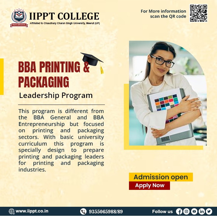 At IIPPT College, we're not just shaping students; we're nurturing professionals in the BBA Printing and Packaging Leadership Program. Our comprehensive curriculum, expert faculty, and hands-on approach ensure your success in this dynamic industry. 

#IIPPTCollege #BBAProgram