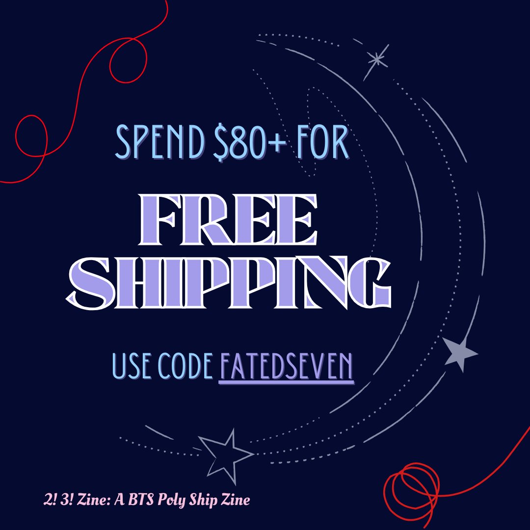 dulsetbtszine's tweet photo. @bts_zine @BTSfesttracker @ZineTown @ZineIncoming @ZineSpotlight @zineskpop @Zine_RT @shrine_zine @fanzinecentral @BighitBulletin @faneventshub @atozines 💫FREE SHIPPING💫

If you spend $80 or more, get free shipping added to your order using the code FATEDSEVEN 💜 https://t.co/qVwxlK4w5q