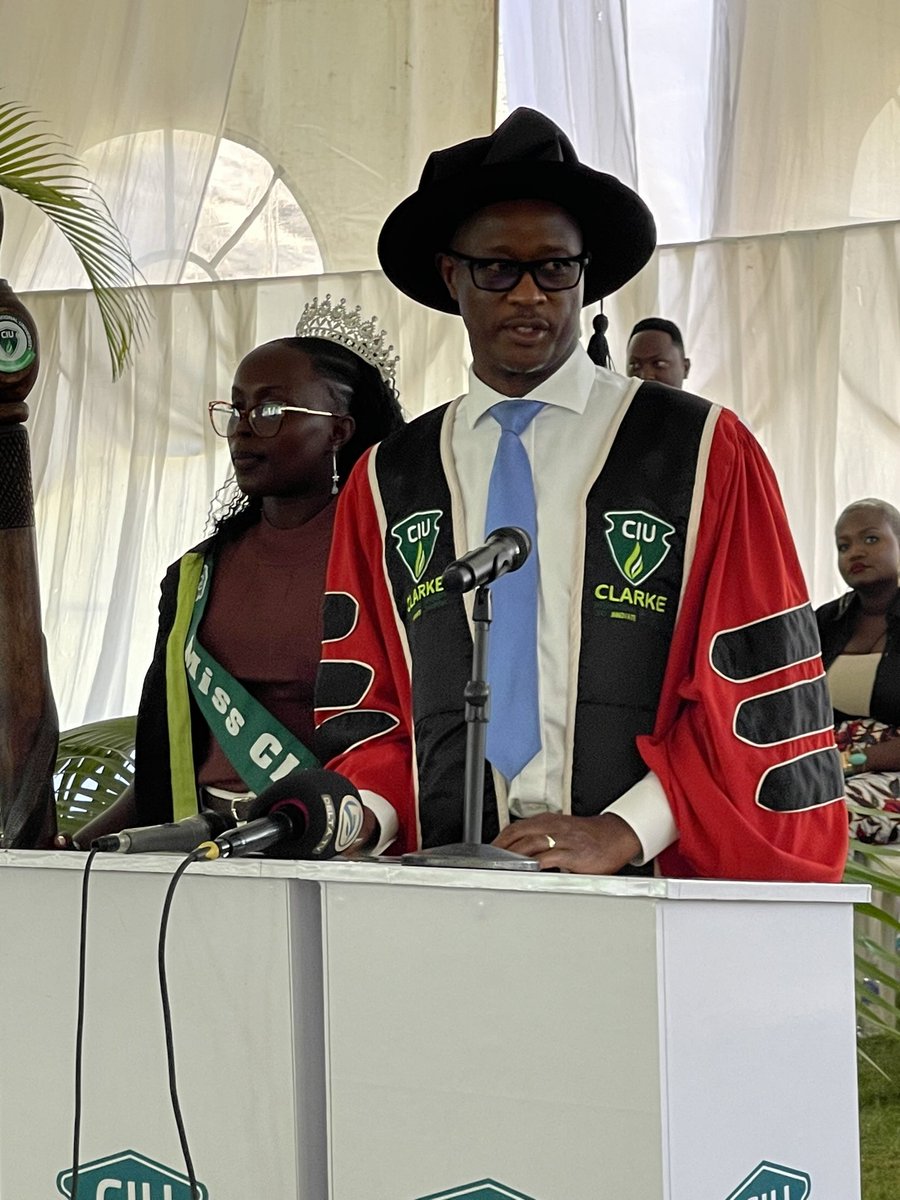 The Chancellor Prof @GalukandeM at the 14th graduation of @CIUuga urged graduates to embrace change with courage and conviction. The world we live in is constantly evolving, presenting new opportunities and complexities that demand creative solutions & visionary leadership #lead