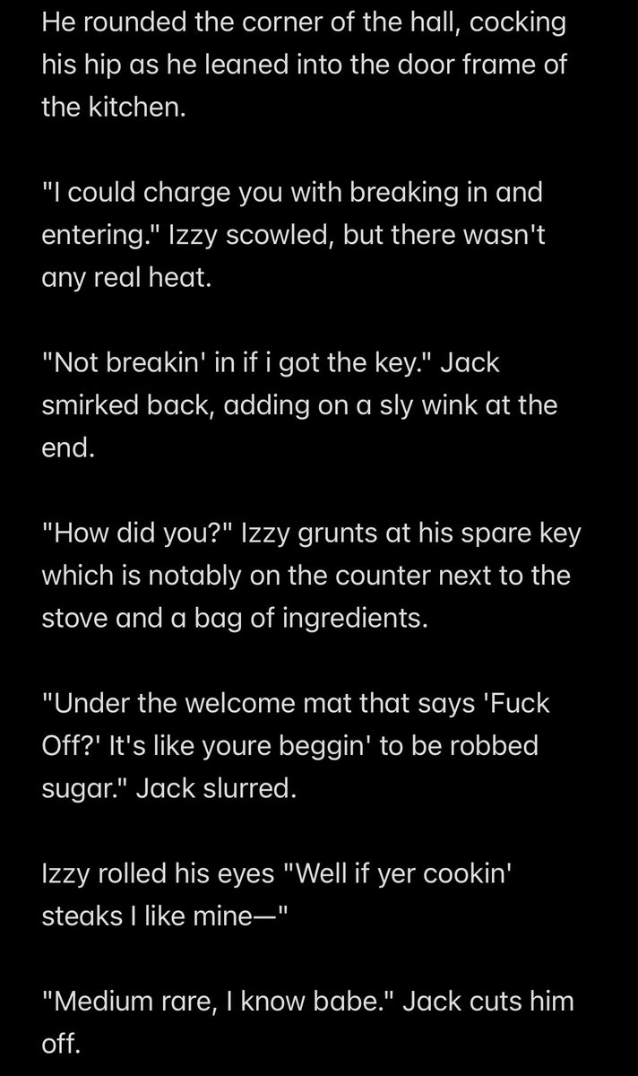 prettyboyjup's tweet photo. alr its still March 16th somewhere sooo take this Steak and Blowjob day fic #CjIzzyWeek2024 1/3 https://t.co/NYLU3KZ3Nh
