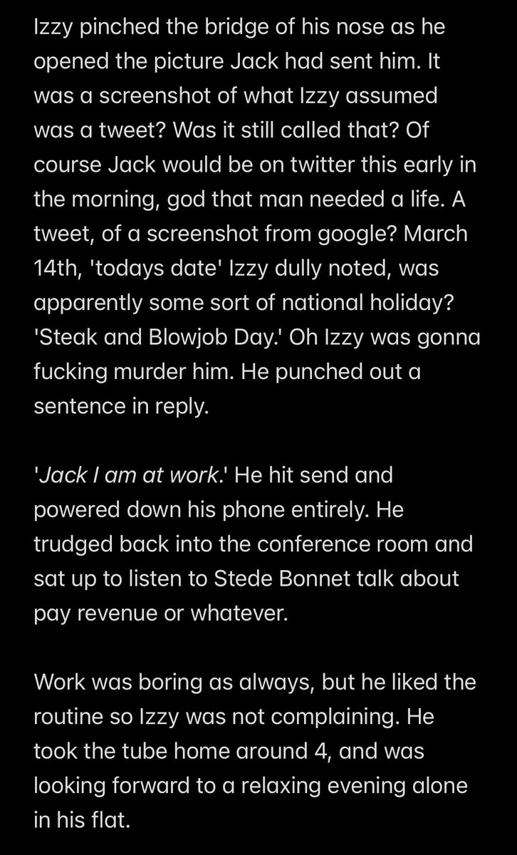 prettyboyjup's tweet photo. alr its still March 16th somewhere sooo take this Steak and Blowjob day fic #CjIzzyWeek2024 1/3 https://t.co/NYLU3KZ3Nh