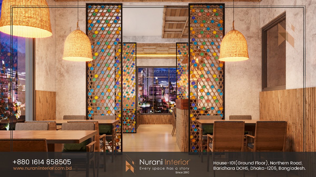 InteriorNurani's tweet photo. Step into our restaurant interior in Gulshan-2, where every detail whispers the tranquility of nature, crafted entirely from sustainable bamboo. Indulge in a dining experience that merges elegance with eco-consciousness.
Contact us today at 01614-858505, 01958-600100 https://t.co/Czl05x98Qo