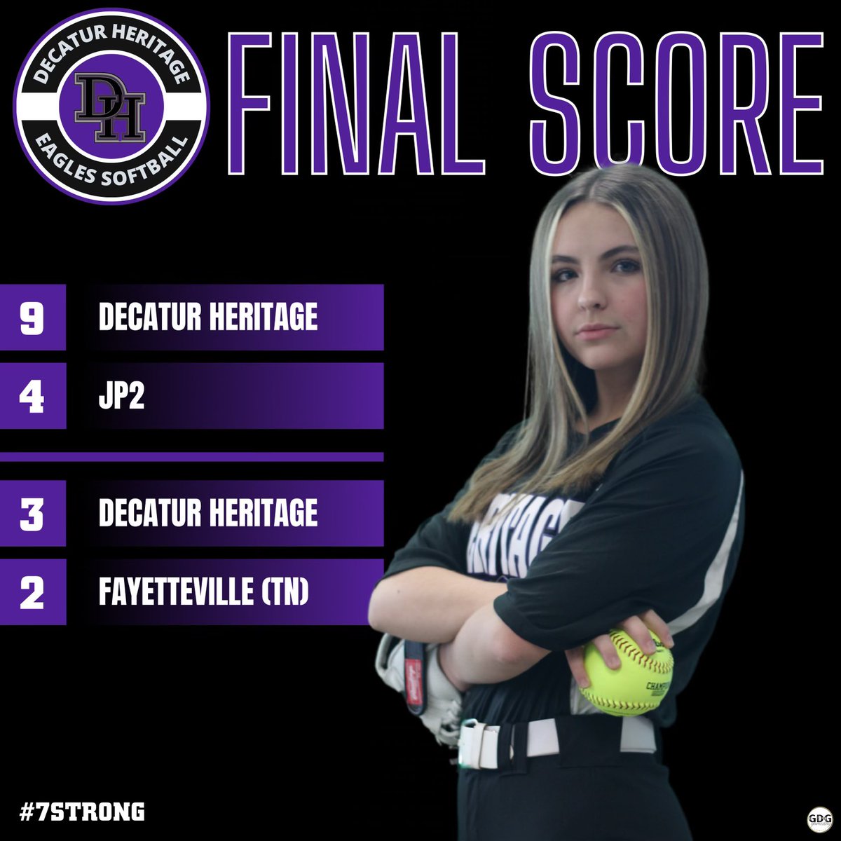 Way to Go Lady Eagles!! 💜🦅🥎 #7STRONG