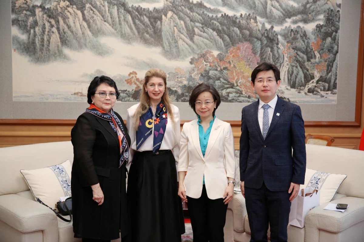 ODzhumaeva's tweet photo. Thank you, Your Excellency Shen Min Juan @ChnAmbMongolia  for the productive meeting to exchange vital information regarding the dire humanitarian consequences of the ongoing dzud situation and severe winter in Mongolia that already resulted in the tragic loss of nearly 5 million livestock leaving hundreds of thousands of herders bereft of their sole source of income. 

We wish to express our appreciation for the valuable and timely support extended by China and the Red Cross Society of China to the @RedCrossmn in addressing the urgent needs of the most vulnerable herder households affected by this distressing situation.
By working hand in hand, we can make a significant difference in alleviating people’s suffering and help them regain stability amidst these challenging circumstances.
#ChinaMongoliaCooperation #HumanitarianAid #SupportingHerderCommunities