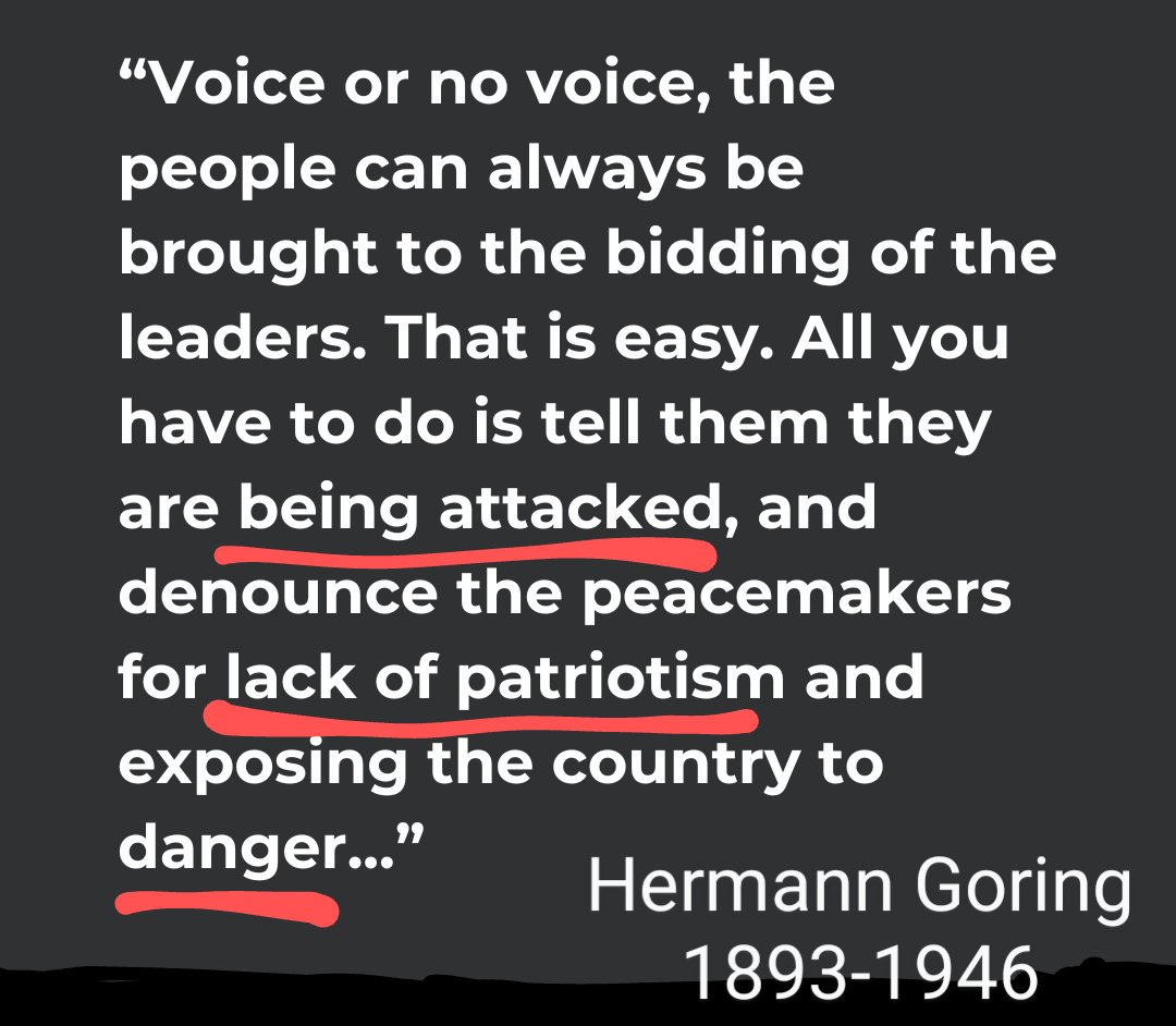emblemer2022's tweet photo. That is easy. All you have to do is tell them they are being attacked, and denounce the peacemakers for lack of patriotism and exposing the country to danger. It works the same in any country.
＃EnglishLeaner ＃Populism
Hermann Goering, Germany Reborn https://t.co/u6ZtcEMccz