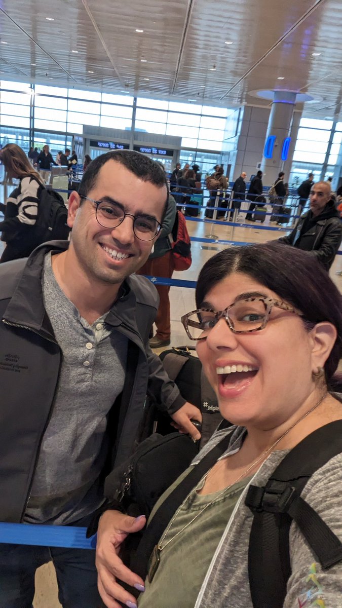 An ambassador and a community manager step into an airport... that's it. 

That's the punchline.

#KubeConEU here we come ✌🏽✈️

Cc <a href="/YosefArbiv/">Yosef Arbiv</a> <a href="/KubeCon_/">Kubecon_</a>

#tlvcommunity #cloudnativeIL #KubeCon
