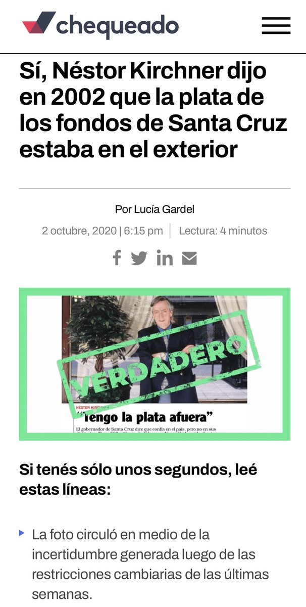 Panchitoliberal's tweet photo. Néstor abrió una cuenta en Suiza con unos fondos que le regaló nación por liquidar mal YPF. Esa plata volvió al país 6 años después del corralito y el monto declarado nunca coincidió con el que se alegó como real. Eso es corrupción, nunca pregunten a un Kirchner q hacer con la $ https://t.co/GevWN7w6XX