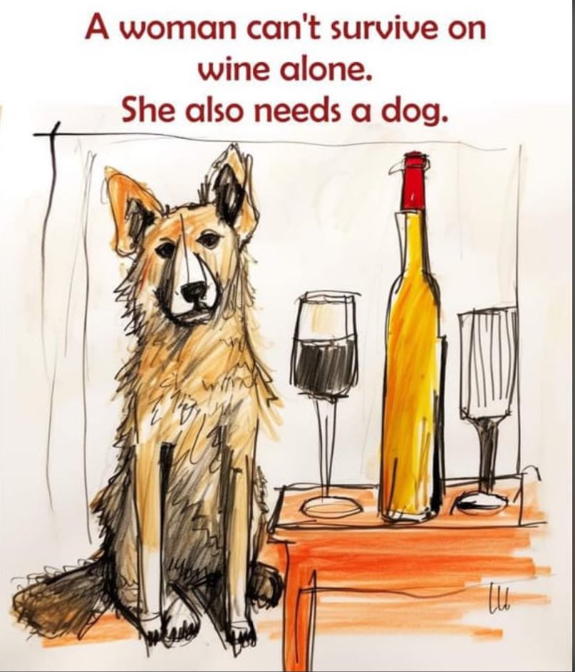 Don’t mind losing the wine. That is why I have not 1 but 3 dogs.