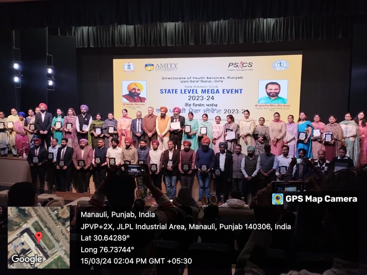 nsskcm's tweet photo. Peer educator of Khalsa college (ASR) of technology and business studies Mohali get rewarded by Red ribbon club in state level Mega event. On dated 15/3/24 https://t.co/oAZjjSZ7vH