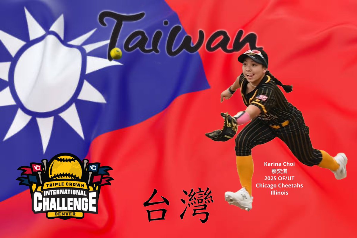 So excited! What an honor to represent my family heritage playing with Team Taiwan at the 2024 @TCSFastpitch @COSparkFire International Challenge this summer! @BHS_Softball_1 @16uConnolly_CC @CalPolySoftball @Coach__MKC #taiwan #softball