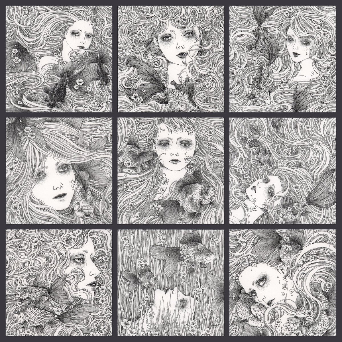 わたしのことをわすれないで

100x100mm / series of 9 drawings
pen, sumi, paper

#ペン画 #丸ペン #illustrationart 
