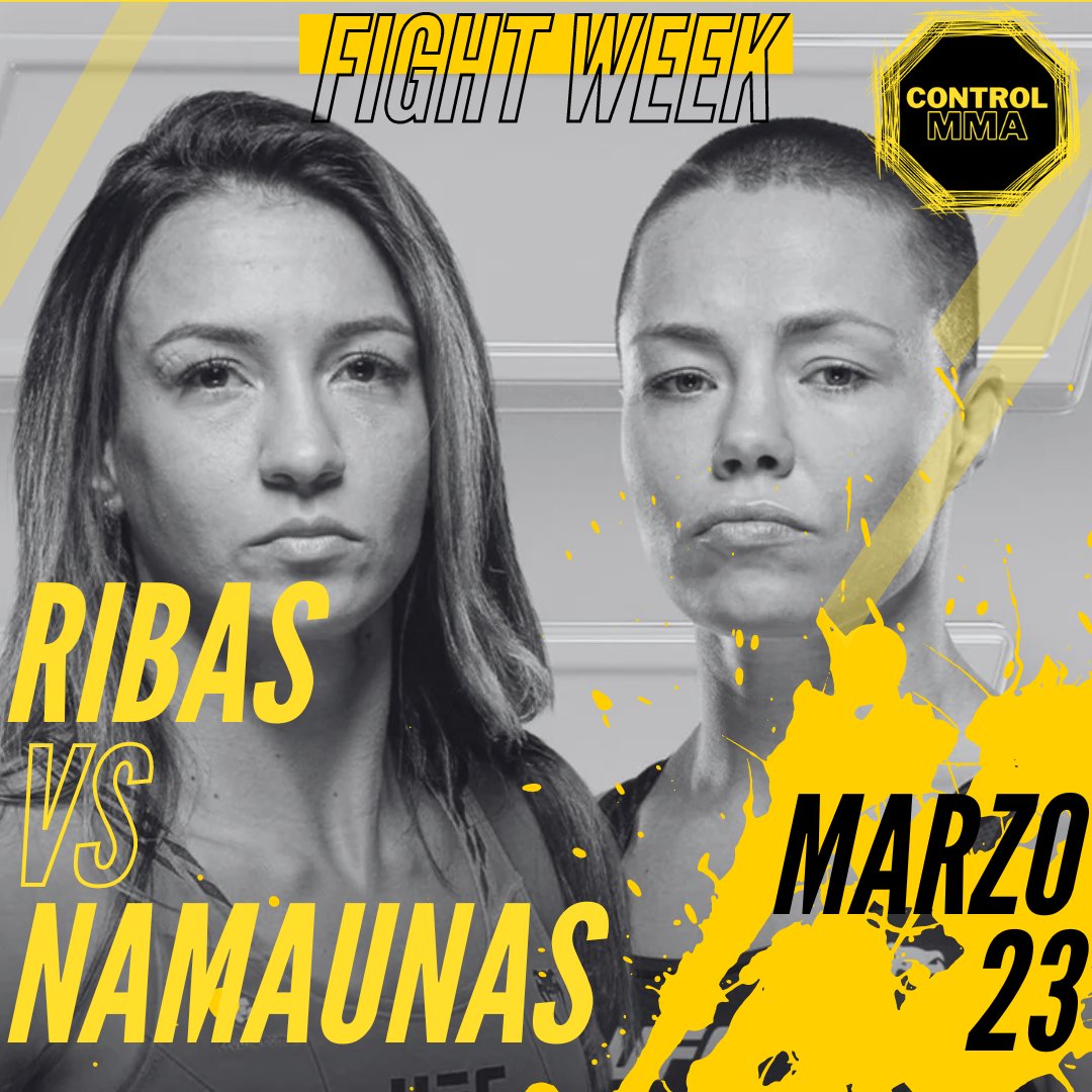 FIGHT WEEEK!🔥
La ex campeona Rose Namajunas regresa este sábado para enfrentarse a Amanda Ribas, además, tenemos a Karl Williams vs Justin Tafa en un duelo de peso pesado. #ufc #mma #rosenamajunas #amandaribas #justintafa #ufcfightnight
