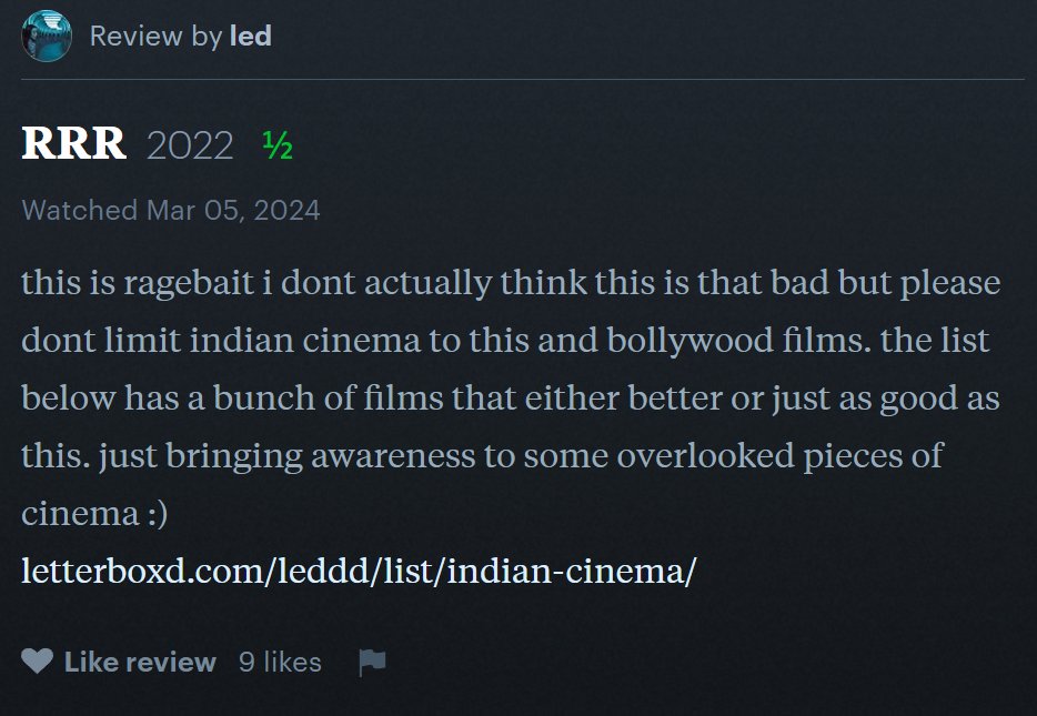 akelainsaan9's tweet photo. It's been more than 2 years, but Malayalam/Tamil self proclaimed cinephiles can't accept that RRR has more rating than their masterpiece films on Letterboxd. They are giving low rating to RRR and asking(or begging?) non-Indians to watch their movies(cont.) https://t.co/oWjRv8kMoc