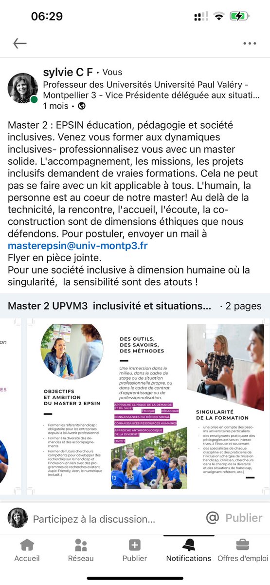 Formation master 2 référent handicap