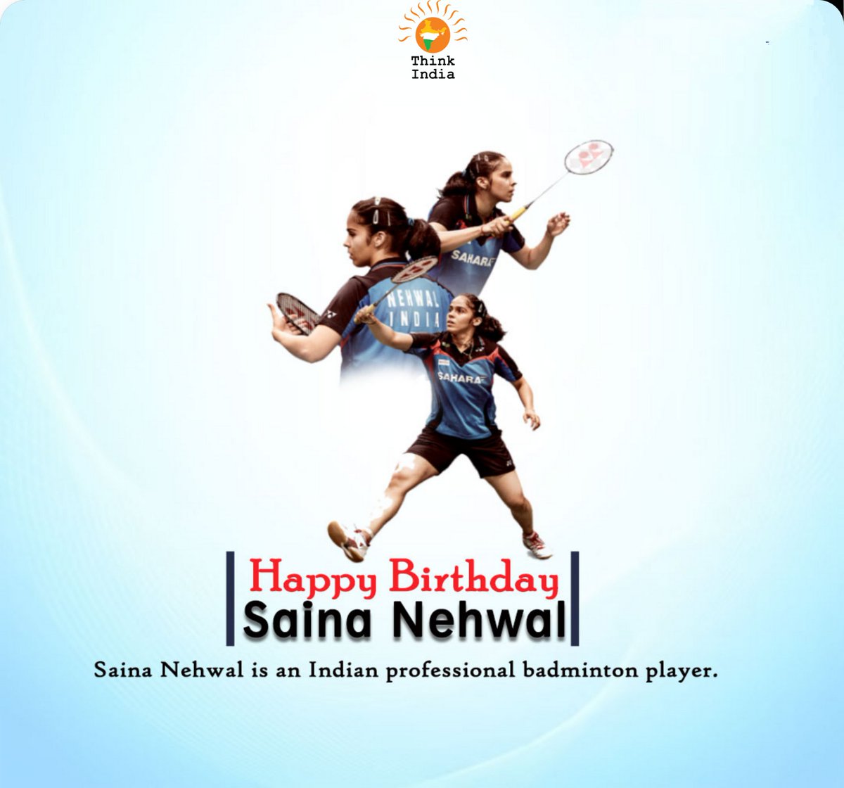 TINLUJAA's tweet photo. 🎉 Let's celebrate the unstoppable spirit and remarkable achievements of the badminton sensation, Sania Nehwal, on her birth anniversary! 🏸 From smashing records to inspiring millions, her journey is a testament to dedication and passion. https://t.co/aBoeXFCW5t