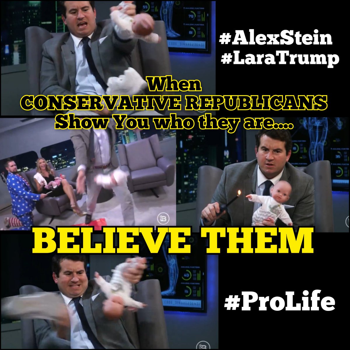 RoccoReyna1's tweet image. When #ConservativeRepublicans like, Lara Trump and Alex  Stein show you who they are....BELIEVE THEM. #LaraTrump #AlexStein #ProLife #Republicans #Conservatives