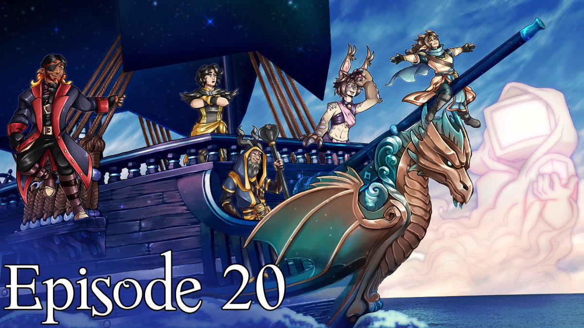 20 is Live! The Astral Corsairs finally settled their business in Hollengrad, now they sail to Storm Shatter Island. However, they must first face the consequences of their actions. LONKS IN BIO
@Blue_Kazenate @KeyInk_Art @pastellewolf @DistortionDevil @transientday #DnD5e #D6ST