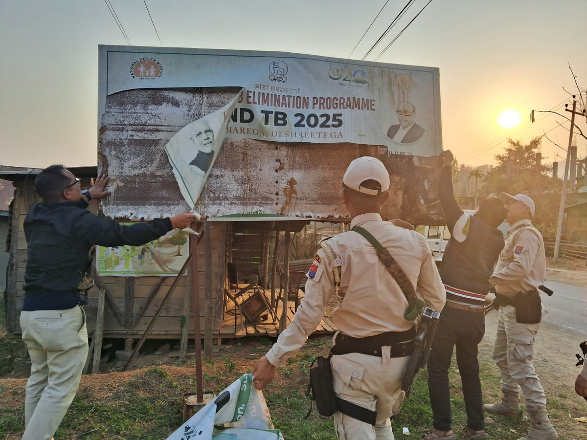 ChandelDeo's tweet photo. Enforcing Electoral Integrity: Political Party Logos and Advertisements under MCC Scrutiny carried out across Chandel Districts of Manipur.
@ECISVEEP @CeoManipur @SpokespersonECI
#LokSabhaElections2024 https://t.co/gzv84mk8Pz