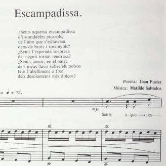 ProjecteSonore's tweet photo. Matilde Salvador ha estat una de les compositores que ha musicat versos en valencià d’escriptors com ara X. Casp, B. Artolà o J. Fuster
🔴 It. 4 > Genealogies https://t.co/9Kus5rtsfi
📷 Cançons per a veu i piano IAM 1984
Dia de la poesia catalana a internet #PoesiaCatalana #2024 https://t.co/v2czrswj82