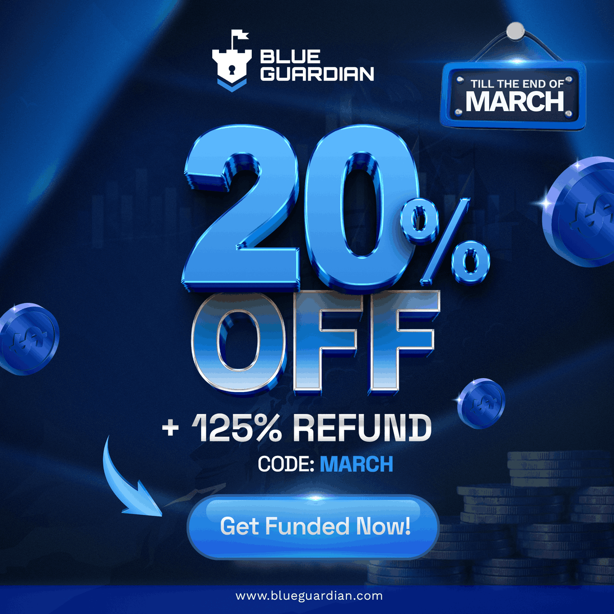 Unlock a 20% OFF + 125% REFUND on All Accounts - Act Fast! 🛡️

Use Code: MARCH

Secure funding TODAY at ➡️ blueguardian.com