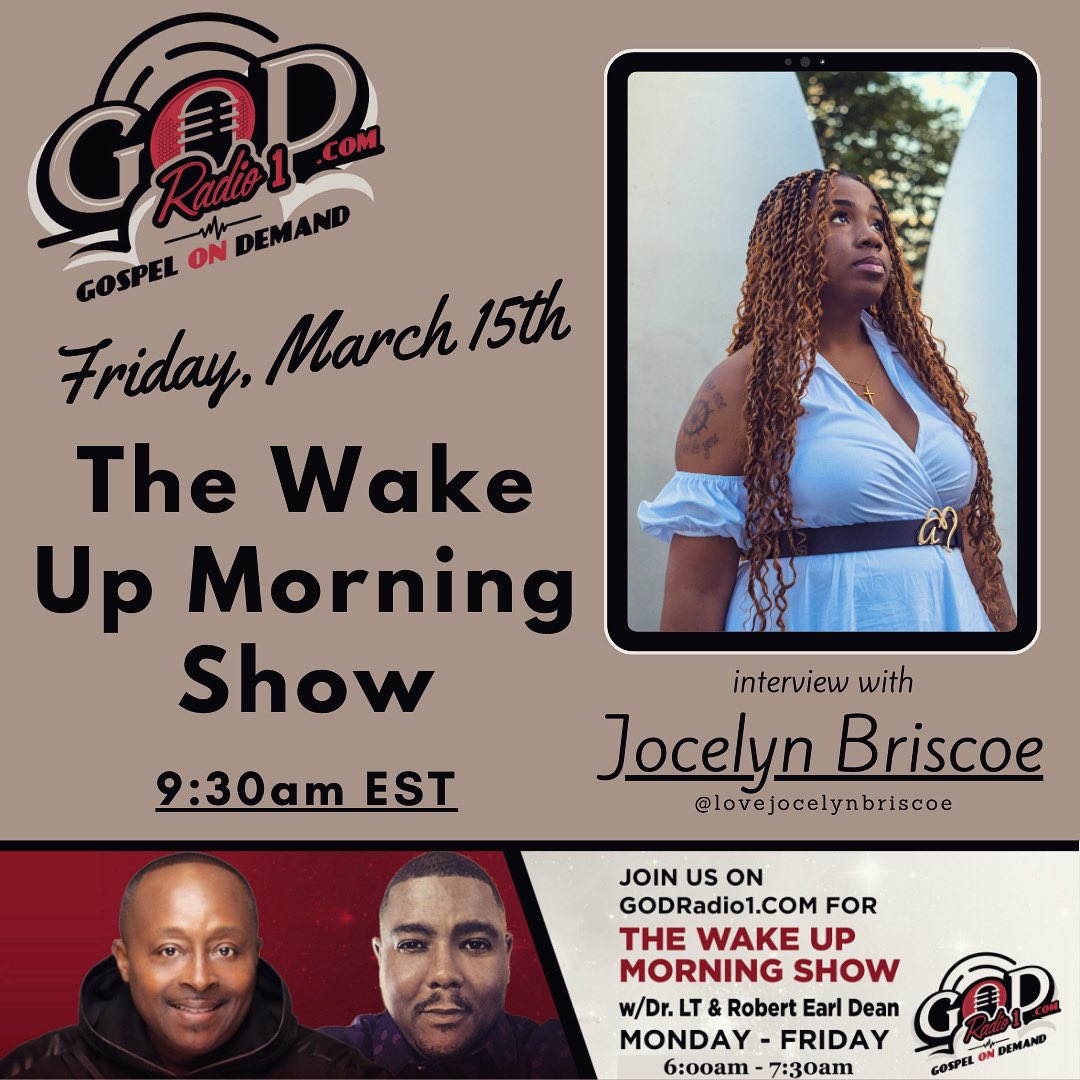 lovejocelynb's tweet photo. If you missed my interview on The Wake Up Morning Show on @GODRadio1, please go and watch it here: https://t.co/EgpemLLFFB

This interview will bless you! 🙌🏾 I’m still in awe of the goodness of my God! He is so awesome. #spiritled #serenade #2024 https://t.co/h2G5jqz0nq