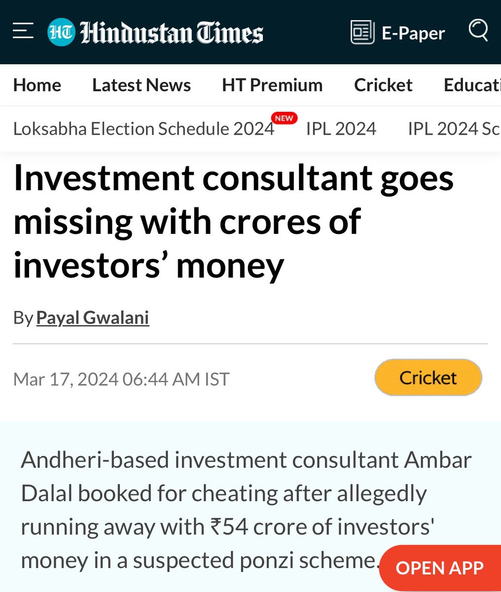 KirtanShahCFP's tweet photo. There is nothing like 2-3% RISK FREE returns every month. It’s a scam! 

Have had so many investors bring these to us for evaluation and have always told them to stay away but greed kills! 

Teji Mandi, Ashesh Mehta and now Ambar Dalal. https://t.co/dFq8AeYfHa