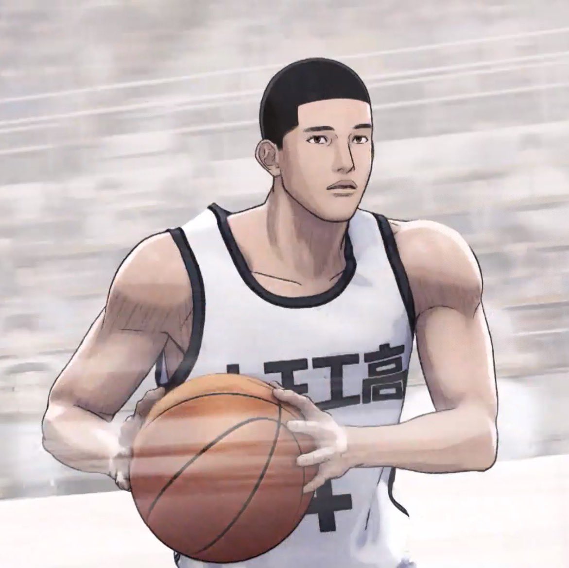 급박하고 역동적인 상황인데 얼굴은 돌부처