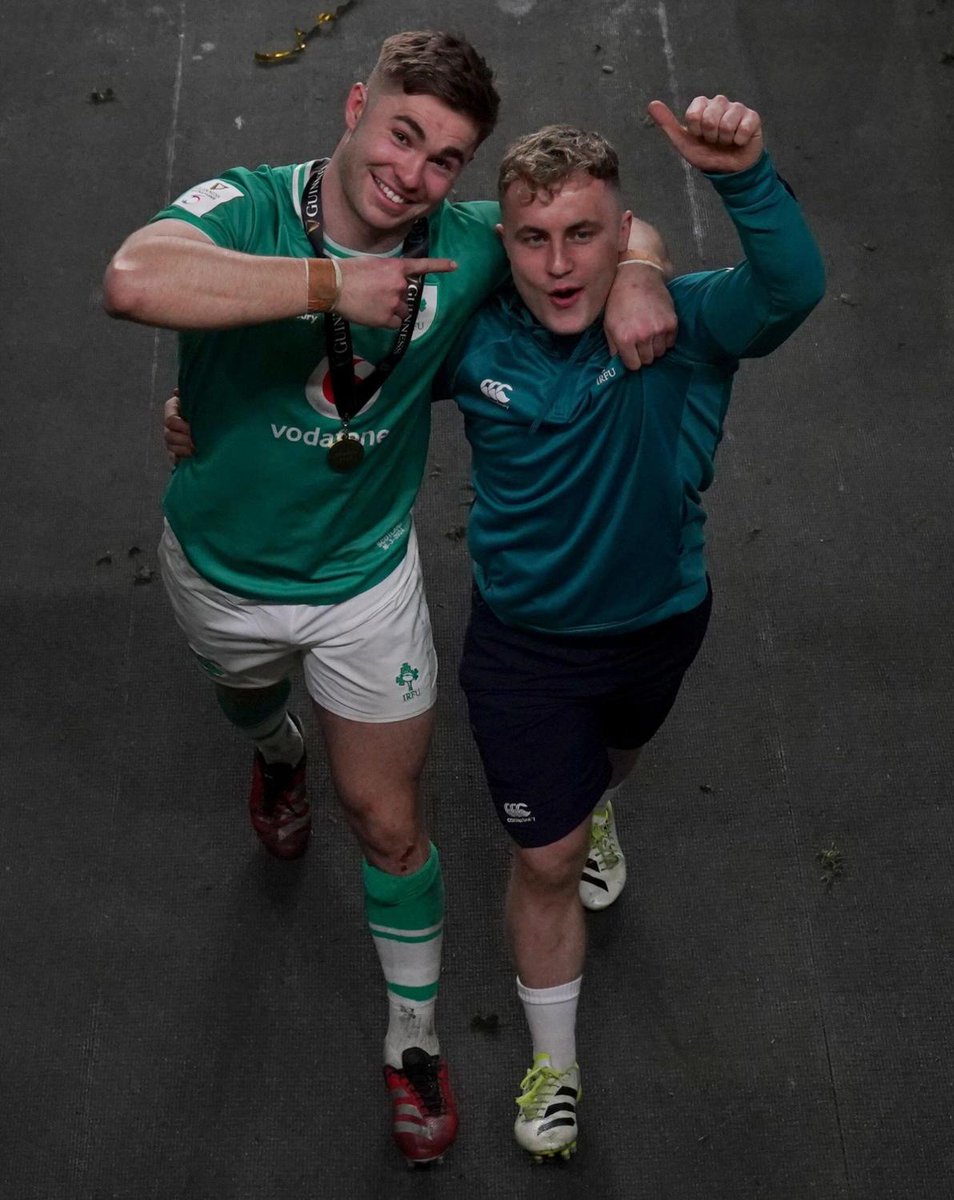 ☘️ Happy half-backs. Ireland duo Jack Crowley and Craig Casey. #IREvSCO #GuinnessM6N