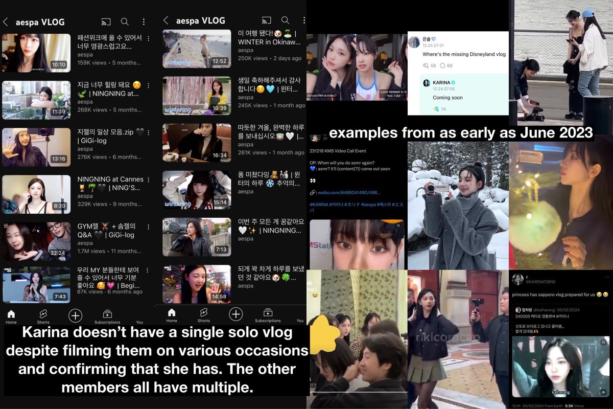 loveinbluu's tweet photo. WHERE IS KARINA VLOG
#RespectForKARINA
@aespa_official @SMTOWNGLOBAL https://t.co/QIzJPgRdpf