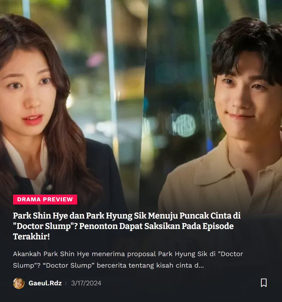 kpopdankdramaid's tweet photo. #DoctorSlump
#ParkShinHye
#ParkHyungSik
#RomanticProposal
#WooNeulCouple
✨gaeul.rdz https://t.co/iRqquZDPkn