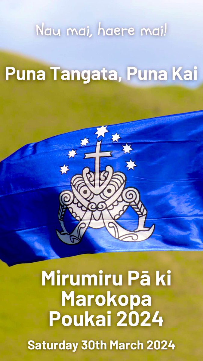 #POUKAI I "Kua whakaturia e hau tēnei tāonga hei whangai i te pani, i te pouaru, i te rawakore. He kuaha whānui kua puare ki te puna tangata me te puna kai." nā Tāwhiao. After 4 years #MPKM will welcome Kīngi Tūheitia Pōtatau Te Wherowhero VII back to the shores of Marokopa