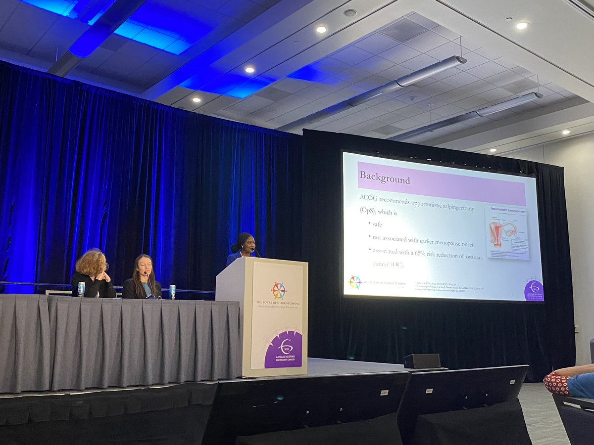 Ovarian cancer is deadly, costly, and impacts overall QOL. Primary prevention via opportunistic salpingectomy is cost-effective and safe. Thanks to my mentors and @SGO_org for the opportunity to discuss our work. #SGO2024 📸@danahazime1