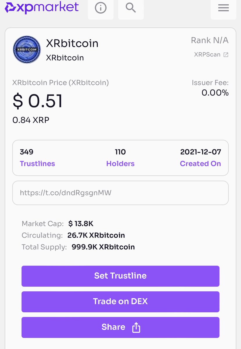 We are posting the facts about our XRbitcoin project before the automated market maker goes live . It’s very important that we stay transparent throughout the years to come . #Cryptocurency #Bitcoin #Ripple #XRP #crypto #Coinbase #StockMarket #ETH #Binance #