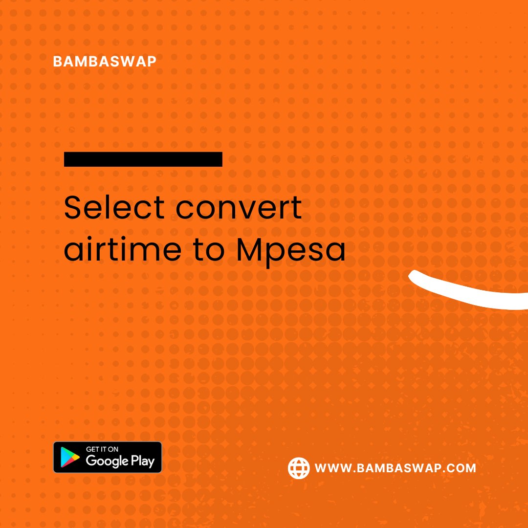 Visit our website bambaswap.com Simple,fast and 24/7 service Convert your extra Safaricom Airtime to Mpesa. #bambaswap #Trending #economy #Hustle #KOT