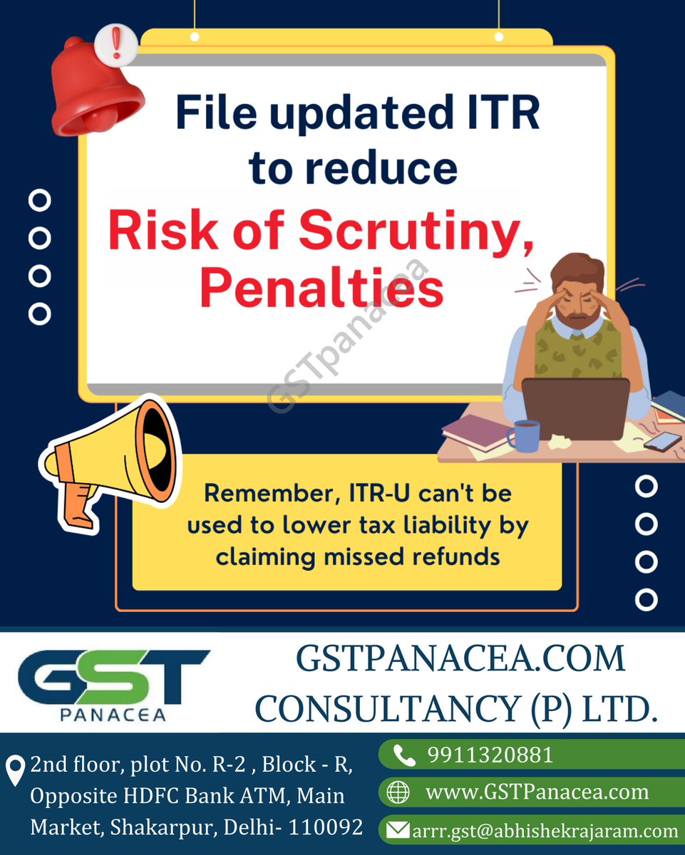 File updated ITR to reduce Risk of Scrutiny, Penalties

 #UpdatedITR #TaxFiling #RiskReduction