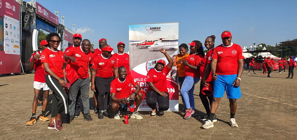 Amref_Uganda's tweet photo. VIDEO:
#AbsaKH3_7HillsRun #RunForHer We did it! The dream team concluded the 5km @AbsaUganda KH3 7 Hills Run together with @AMREFFlyingDocs. Girl child Education empowers girls to defy stereotypes, pursue their aspirations & advocate for their rights. #AmrefTransForms2030 https://t.co/SaloR84tCe