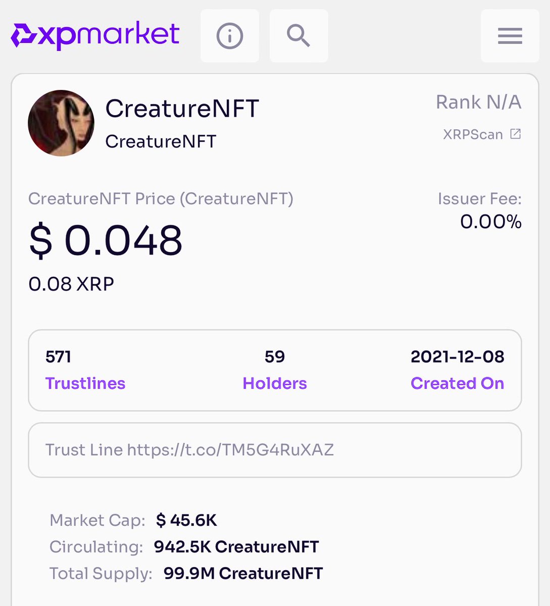 CreatureNFT is proud to be part of the growing robust XRPL trading community. This little art project has the greatest of potential. #Bitcoin #Binance #Coinbase #cryptocurrencies #cryptocurrency #XRP #Ripple #Sologenic #StockMarket #NFT  #nftart