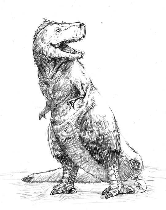 これは最新の学説に基づいた羽毛ティラノサウルス。
#恐竜 #ティラノサウルス #古代生物 