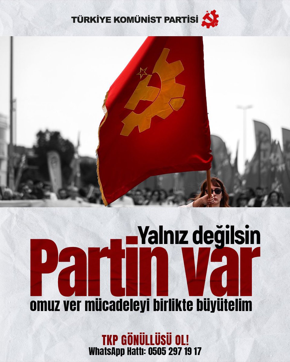 Atilla0835's tweet photo. Kendini yalnız hisseden tüm işçiler için söylüyoruz: Yalnız değiliz, güçsüz değiliz! Birlikte güçlüyüz, örgütlüysek güçlüyüz!
#OylarTKPye https://t.co/YhKlyqR3mD