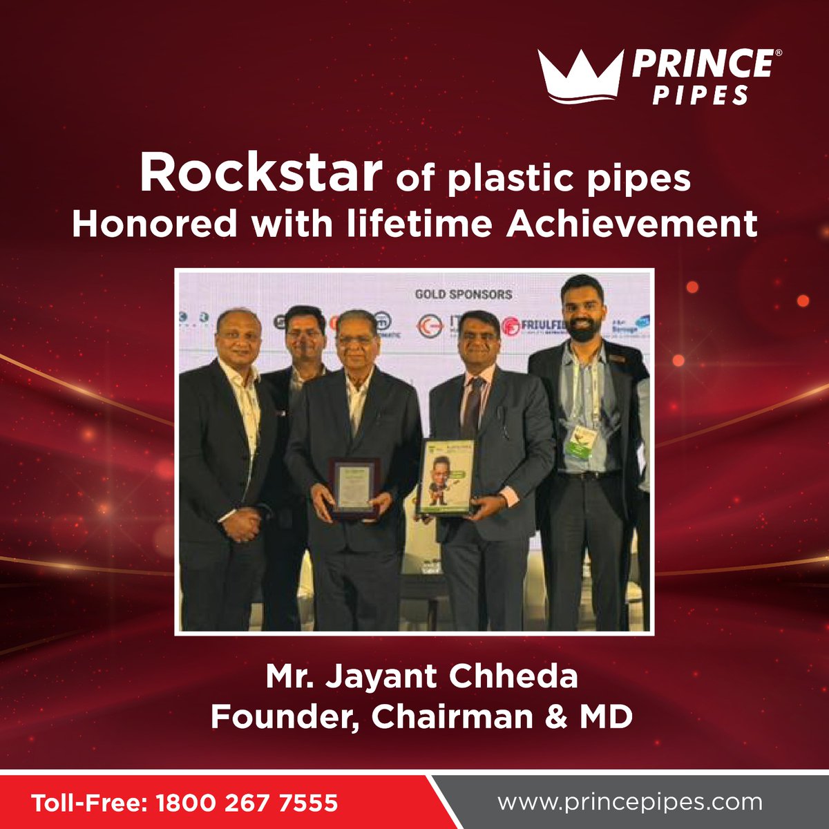 A lifetime that witnessed passion, energy, and persistence conquer all things!
Congratulations to our Founder and Chairman, Mr. Jayant Chheda, on being conferred the #LifetimeAchievementAward by the Society of Plastic Engineers India [ SPE: Inspiring Plastics Professionals]