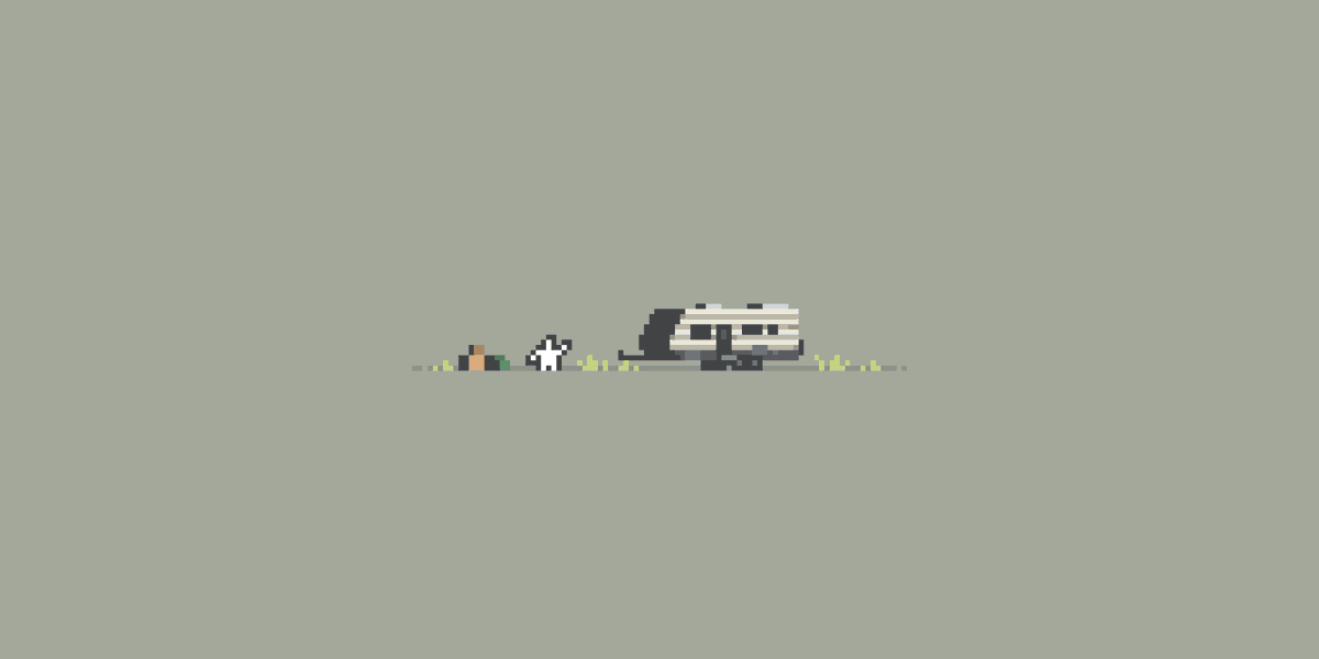 devjoordan's tweet image. A tiny #pixelart American RV.