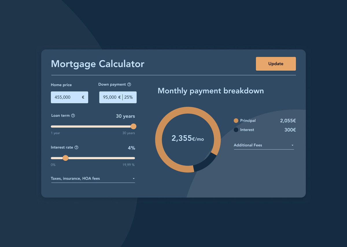 life_glitched's tweet photo. Daily UI 004 - Mortgage Calculator #DailyUI #uidesign #uxdesign #UI #UX #calculator https://t.co/SeIQ8EAoFG